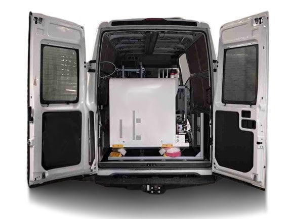 Mobile mipTOF unit in van